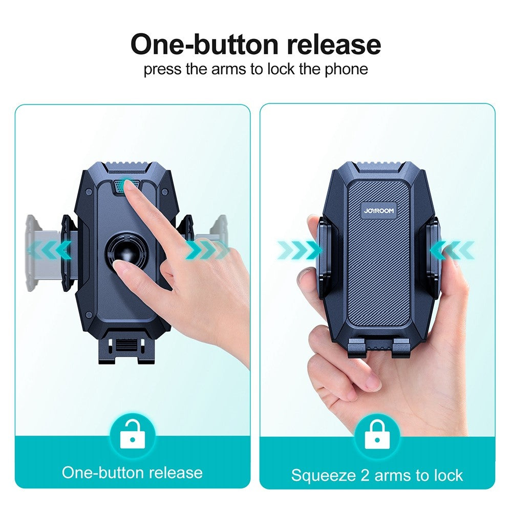 JOYROOM JR-ZS285 Angle-adjustable Car Phone Holder Strong Suction Mobile Phone Clamp Mount for Dashboard Windshield Air Vent Desktop
