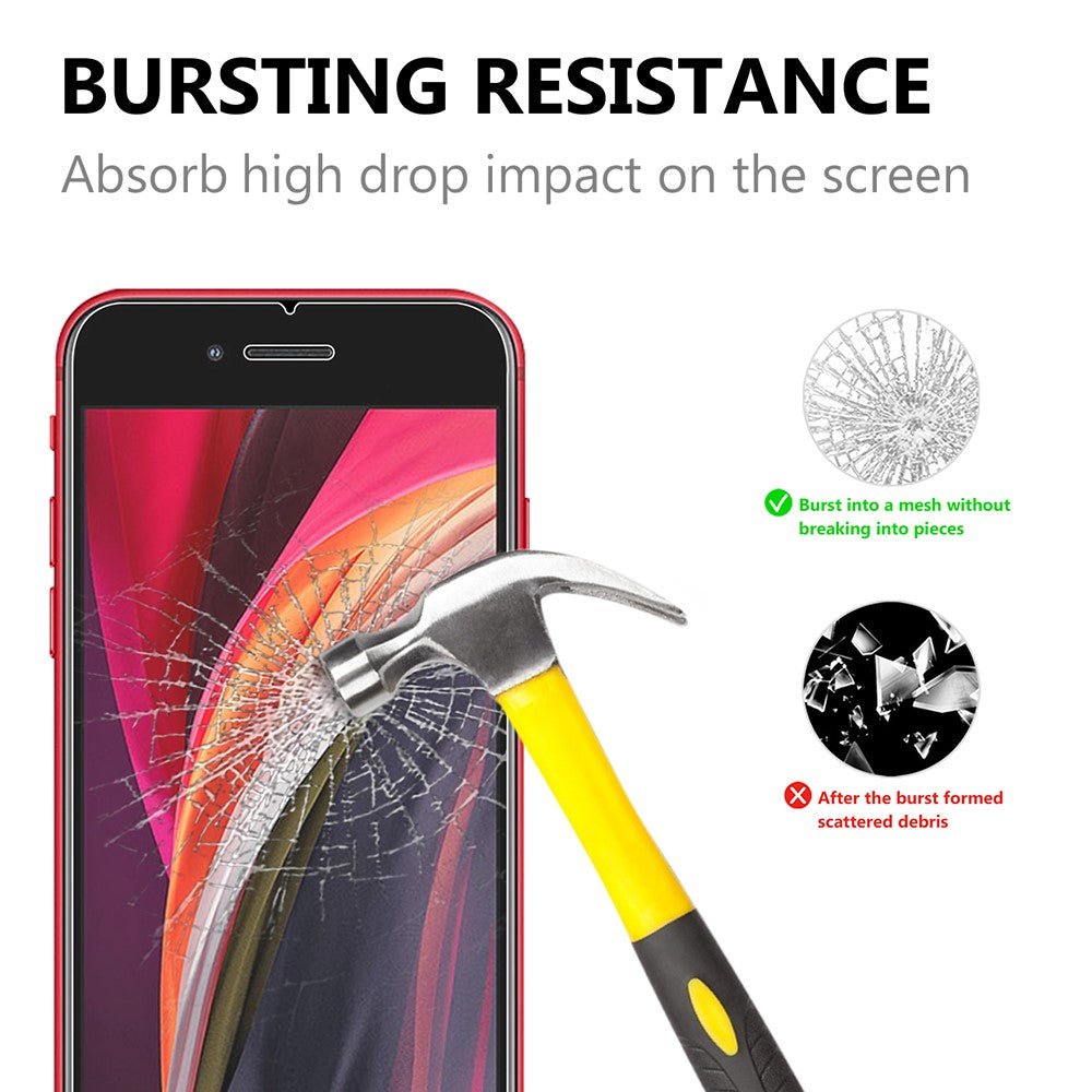 For iPhone 7 / 8 / SE (2020) / SE (2022) 4.7 inch 2.5D Arc Edge 9H Hardness Anti-explosion Dustproof Tempered Glass Screen Film