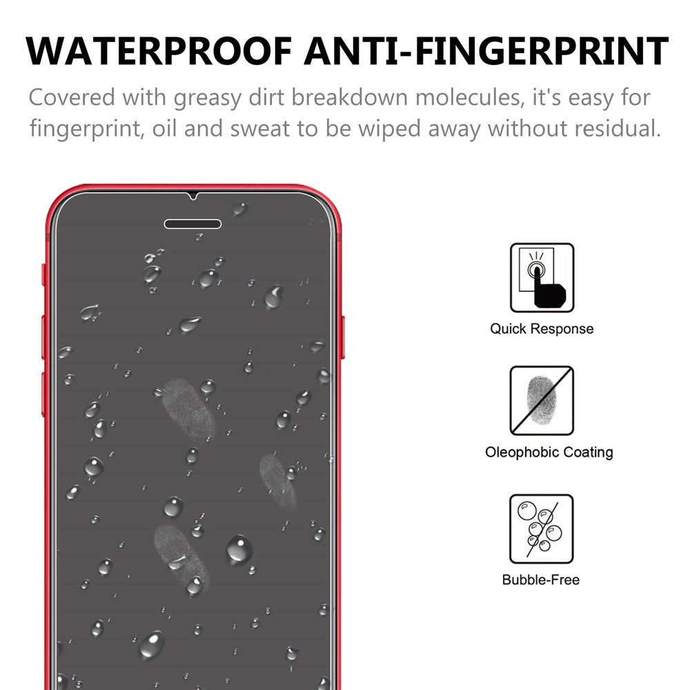 For iPhone 7 / 8 / SE (2020) / SE (2022) 4.7 inch 2.5D Arc Edge 9H Hardness Anti-explosion Dustproof Tempered Glass Screen Film