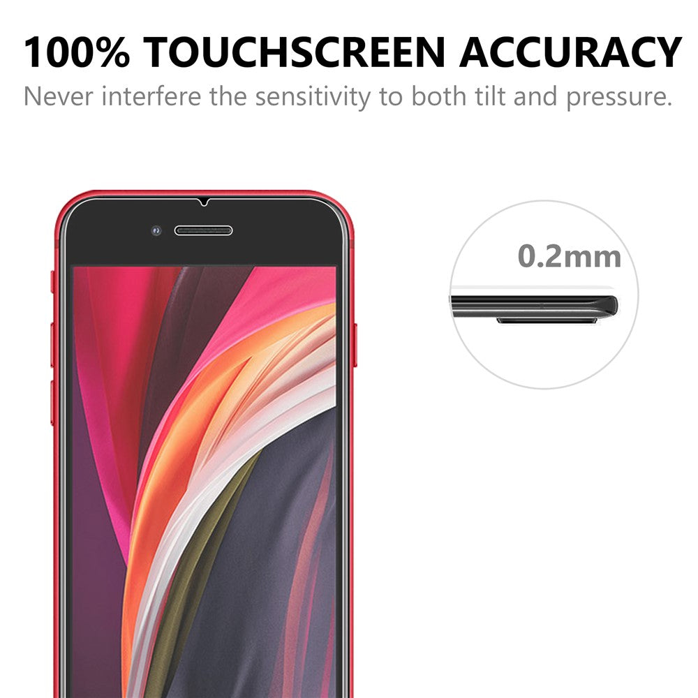 For iPhone 7 / 8 / SE (2020) / SE (2022) 4.7 inch 2.5D Arc Edge 9H Hardness Anti-explosion Dustproof Tempered Glass Screen Film