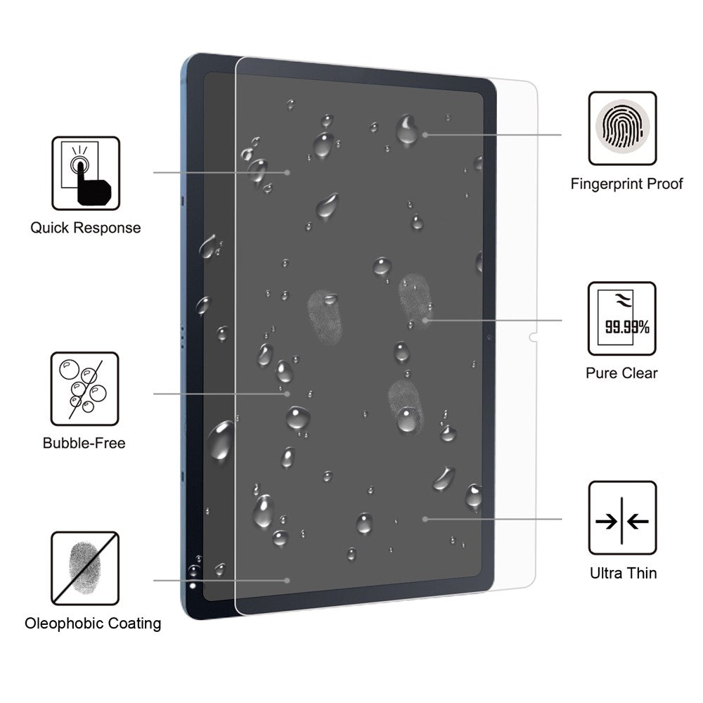 Anti-Scratch Ultra Clear Arc Edge Premium Tempered Glass Full Screen Film for Samsung Galaxy Tab S11 / S10 Lite / S10 FE / S9 FE / S9 / S8 / S7