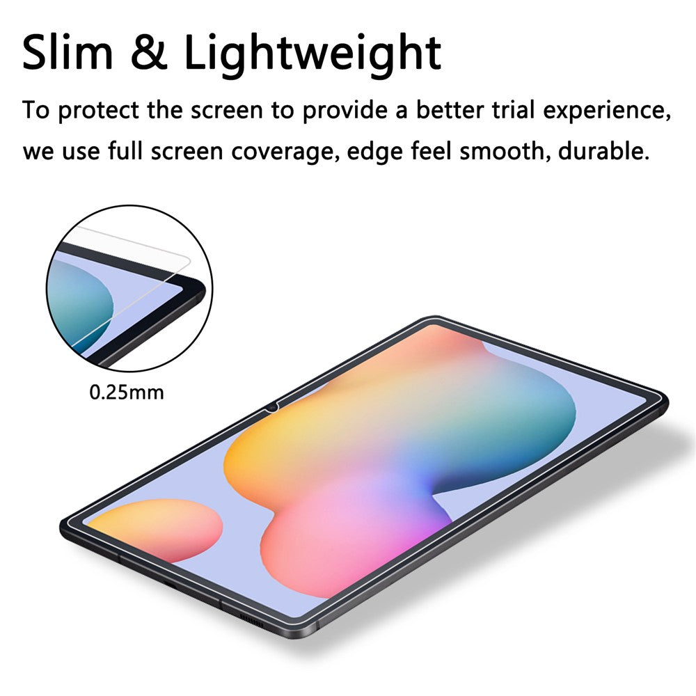 Anti-Scratch Ultra Clear Arc Edge Premium Tempered Glass Full Screen Film for Samsung Galaxy Tab S11 / S10 Lite / S10 FE / S9 FE / S9 / S8 / S7