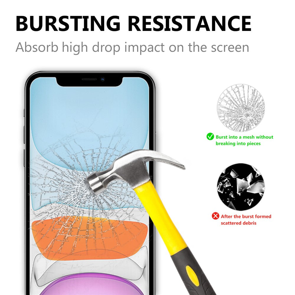 Shockproof 2.5D Arc Edge 9H Hardness AGC Tempered Glass Screen Protector Film for Apple iPhone 12 / 12 Pro 6.1 inch