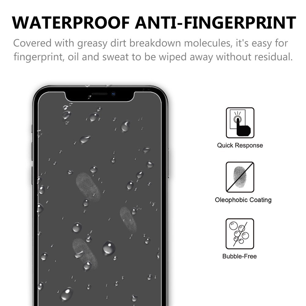 Shockproof 2.5D Arc Edge 9H Hardness AGC Tempered Glass Screen Protector Film for Apple iPhone 12 / 12 Pro 6.1 inch
