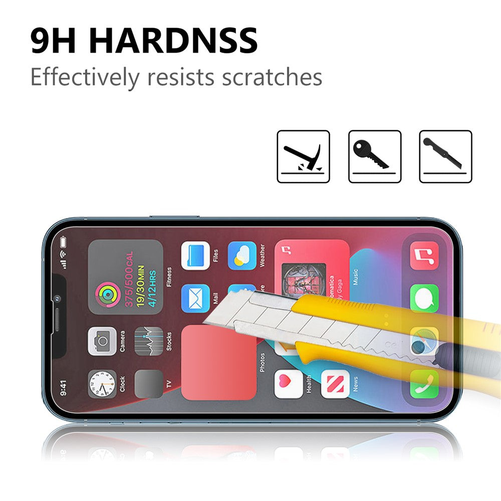 For iPhone 13 / 13 Pro / 14 High Transparency 0.3mm Arc Edge Tempered Glass Screen Protector Film