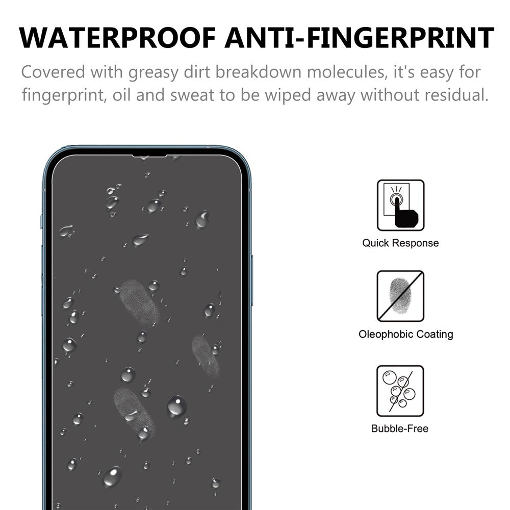 For iPhone 13 / 13 Pro / 14 High Transparency 0.3mm Arc Edge Tempered Glass Screen Protector Film