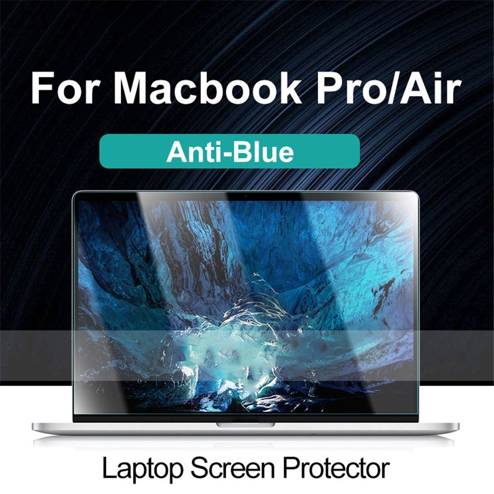 Anti-Blue-Light Tempered Glass Full Screen Film for MacBook Pro 13 inch (2022) / (2020) Anti-explosion Full Glue Screen Guard
