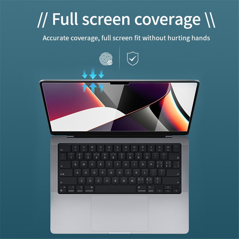 Anti-Blue-Light Tempered Glass Full Screen Film for MacBook Pro 13 inch (2022) / (2020) Anti-explosion Full Glue Screen Guard