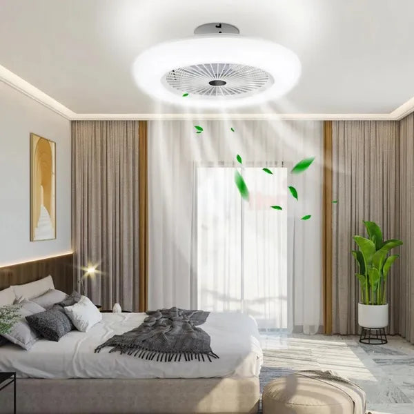 LED Deckenventilator mit Licht & Fernbedienung – 30W E27 Deckenlampe mit Ventilator