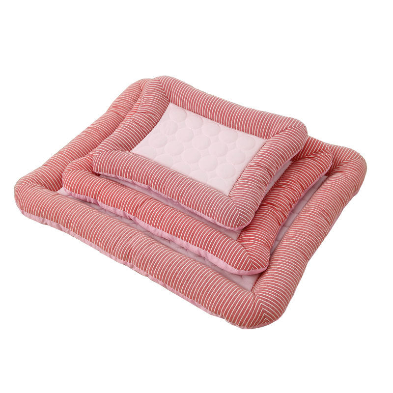 Kühlmatte für Hunde & Katzen – Sommer Kühlpad aus Ice Silk (atmungsaktiv & weich)