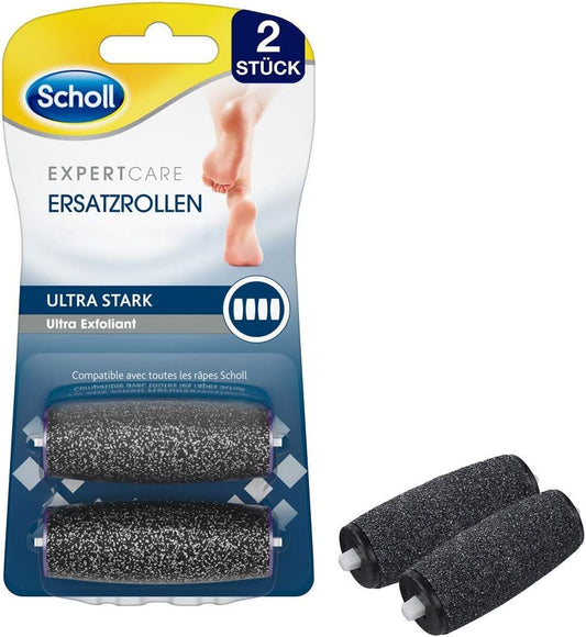 Scholl Expert Care Wet & Dry Ersatzrollen Ultra Stark – Nachfüller Für Die Elektrischen Hornhautentferner Von Scholl – Mit Diamantpartikeln – 2 Rollen
