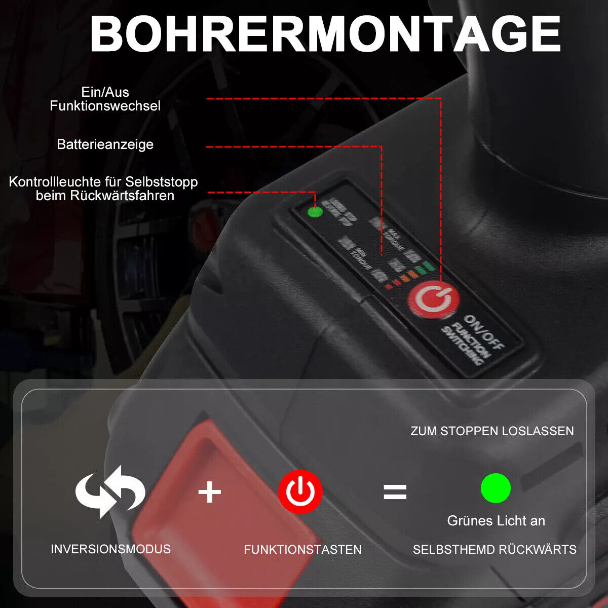 Extrem leistungsstarker Akku-Schlagschrauber – 1000 Nm Power