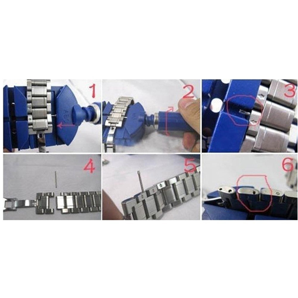 Werkzeug zum Reparieren und Verstellen von Uhrenarmbändern – Bandentferner und Glieder-Werkzeug