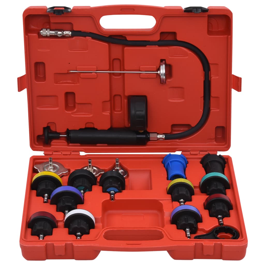 Kühlsystem Druckprüfer Set – 18-teiliger Tester für Kühler & Radiator-Deckel