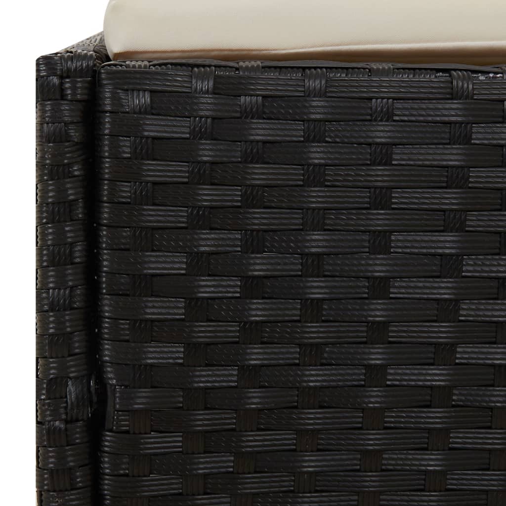 Luxus Sonnenliege aus Polyrattan mit klappbarem Sonnendach – 200 cm Komfortliege für Garten & Terrasse