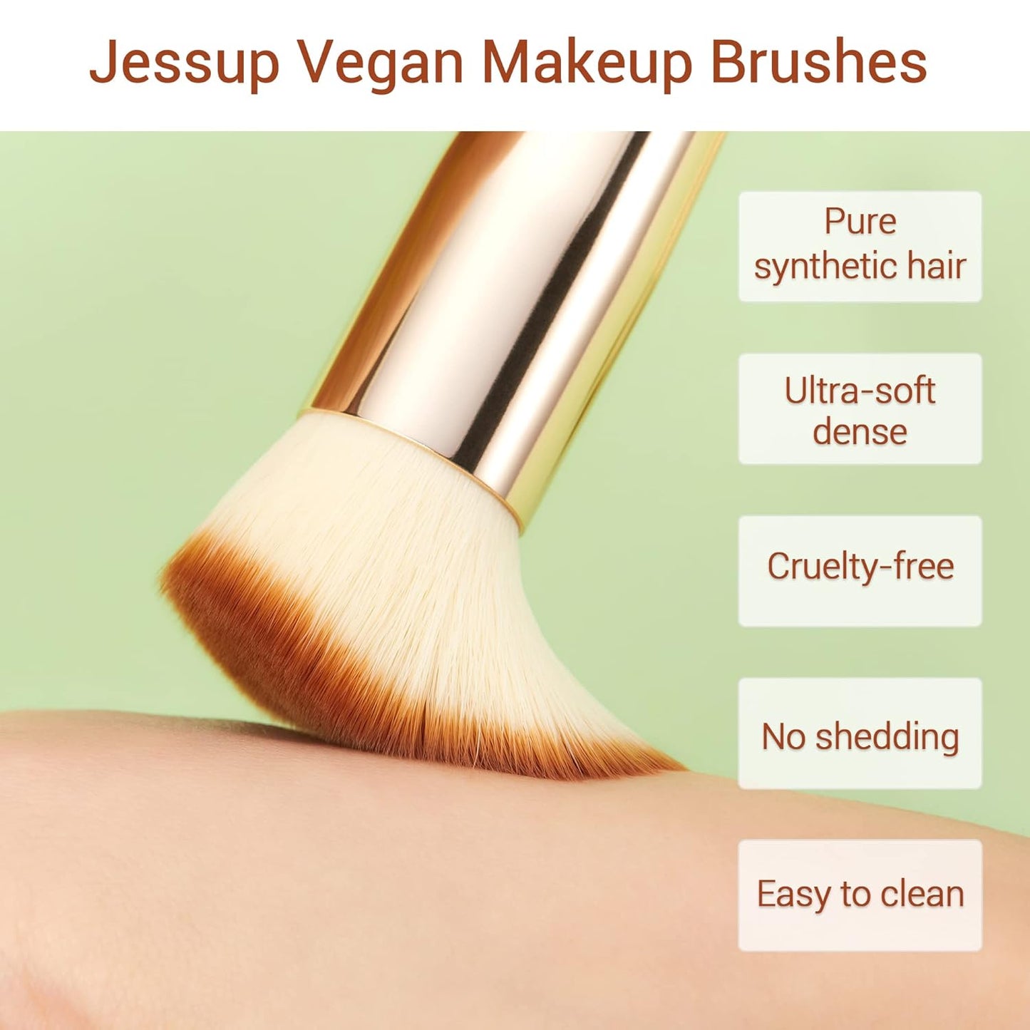 Jessup Pinselset Bambus Make up Pinsel Set Professionelle Makeup Pinsel Gesichtspinsel Lidschattenpinsel Augenpinsel Kosmetikpinsel Puder Lidschatten Schmink Pinsel Synthetische Haare 20 Stück T145