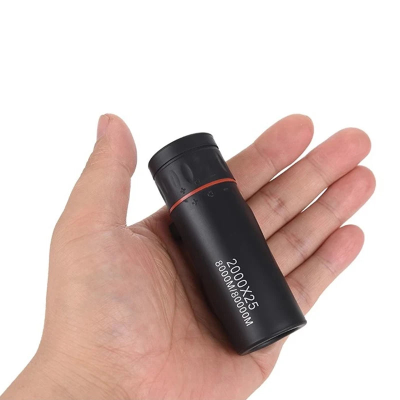 HD Monokular-Teleskop 2000×25 – Kompaktes Outdoor-Fernrohr mit Smartphone-Halter