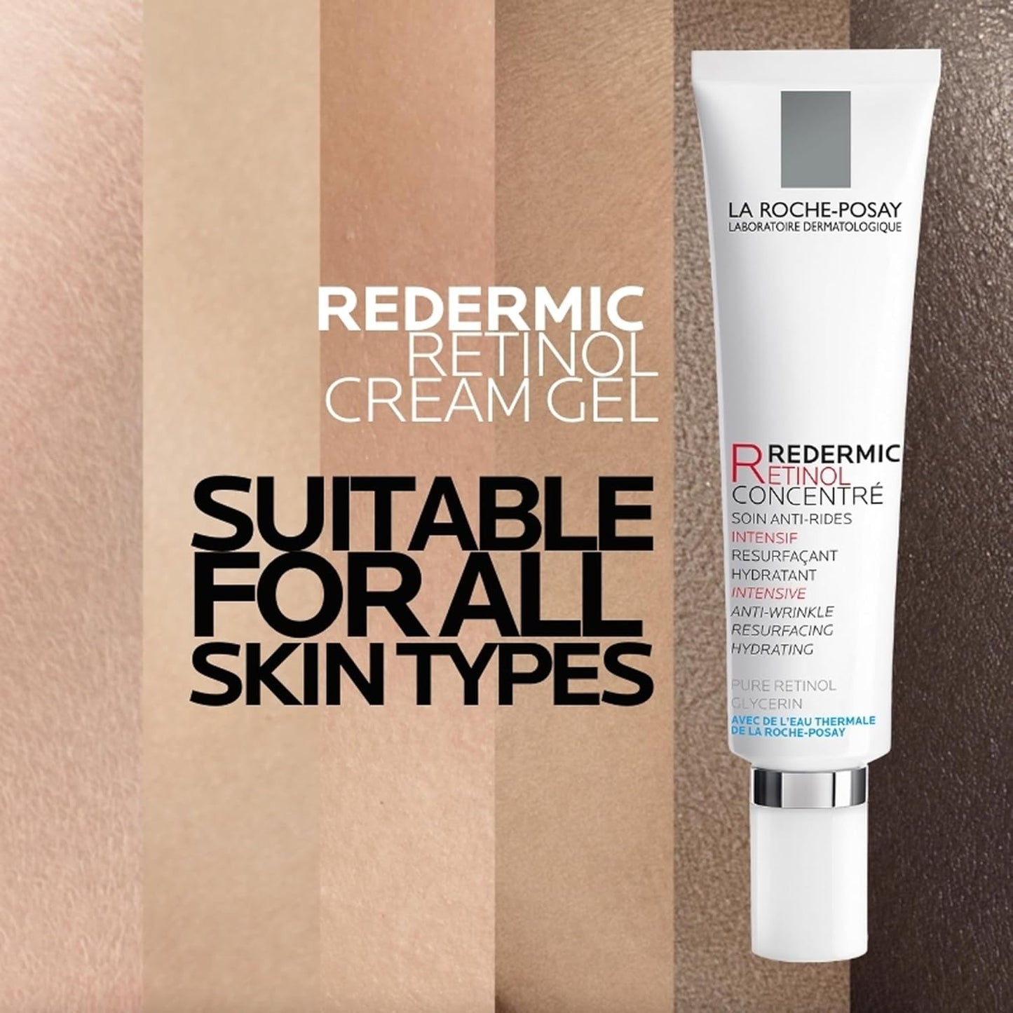 La Roche Posay Hydratisierende Anti-Aging Gesichtscreme, Mit Retinol, Für Reife, Empfindliche Haut, Mildert Altersflecken Und Fältchen, Mit Thermalwasser, Redermic Retinol, 30 Ml