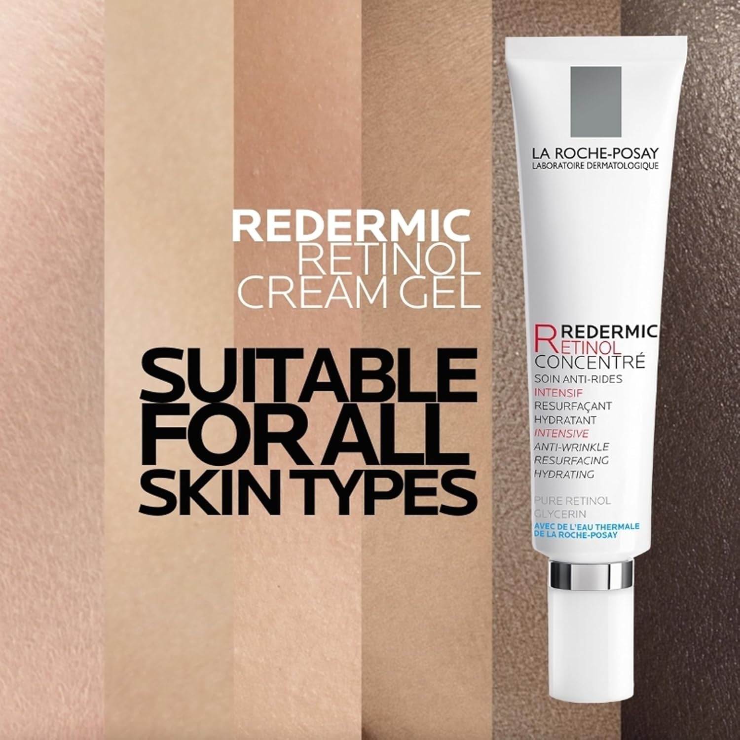 La Roche Posay Hydratisierende Anti-Aging Gesichtscreme, Mit Retinol, Für Reife, Empfindliche Haut, Mildert Altersflecken Und Fältchen, Mit Thermalwasser, Redermic Retinol, 30 Ml