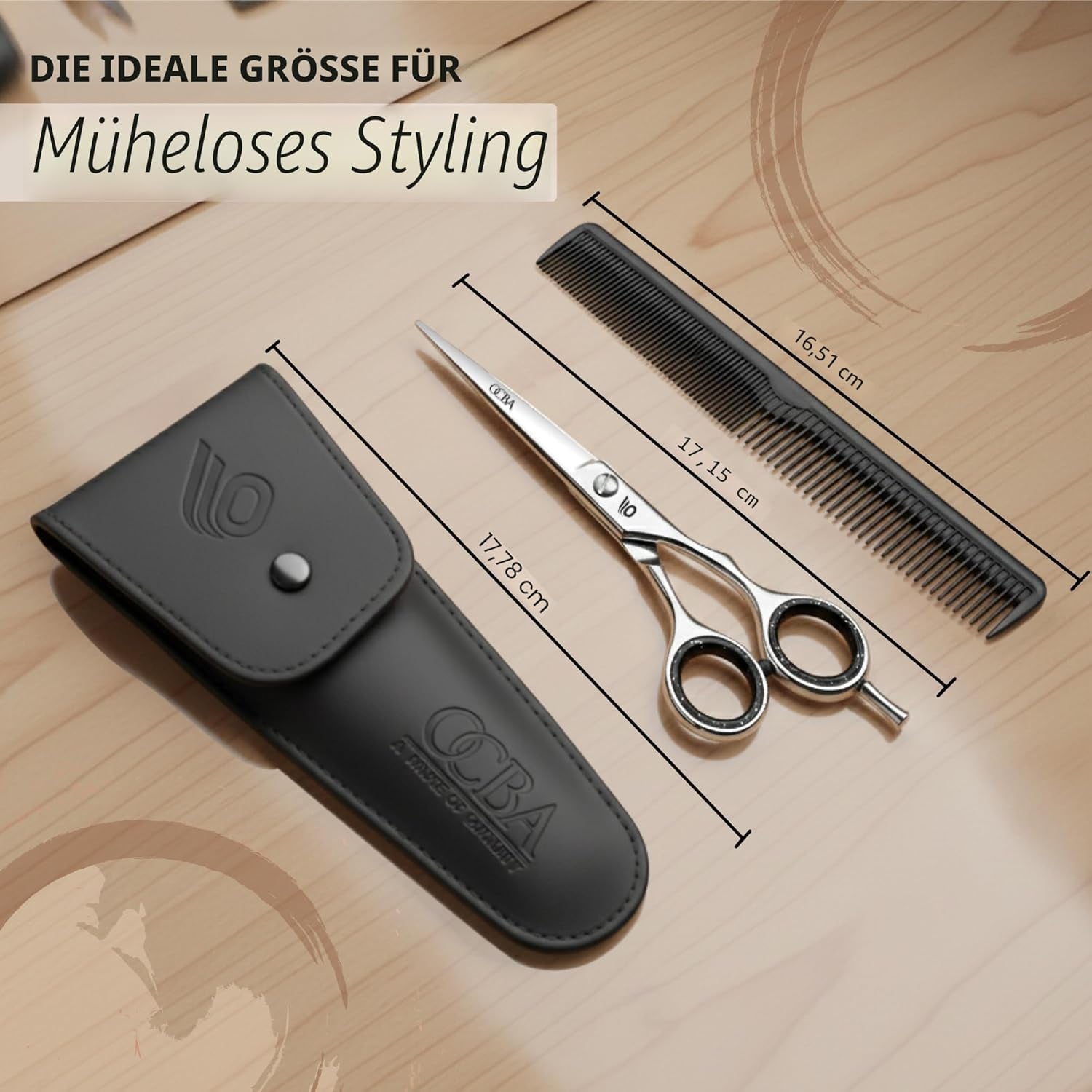 Friseurschere - OCBA Professionelles 6' Haarschneideschere & Haarschere - Haarschere Perfektes Design Für Friseure & Salons - Haarschneideschere Für Männer Und Frauen (6 Zoll Silver)
