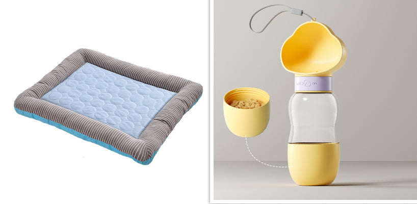 Kühlmatte für Hunde & Katzen – Sommer Kühlpad aus Ice Silk (atmungsaktiv & weich)
