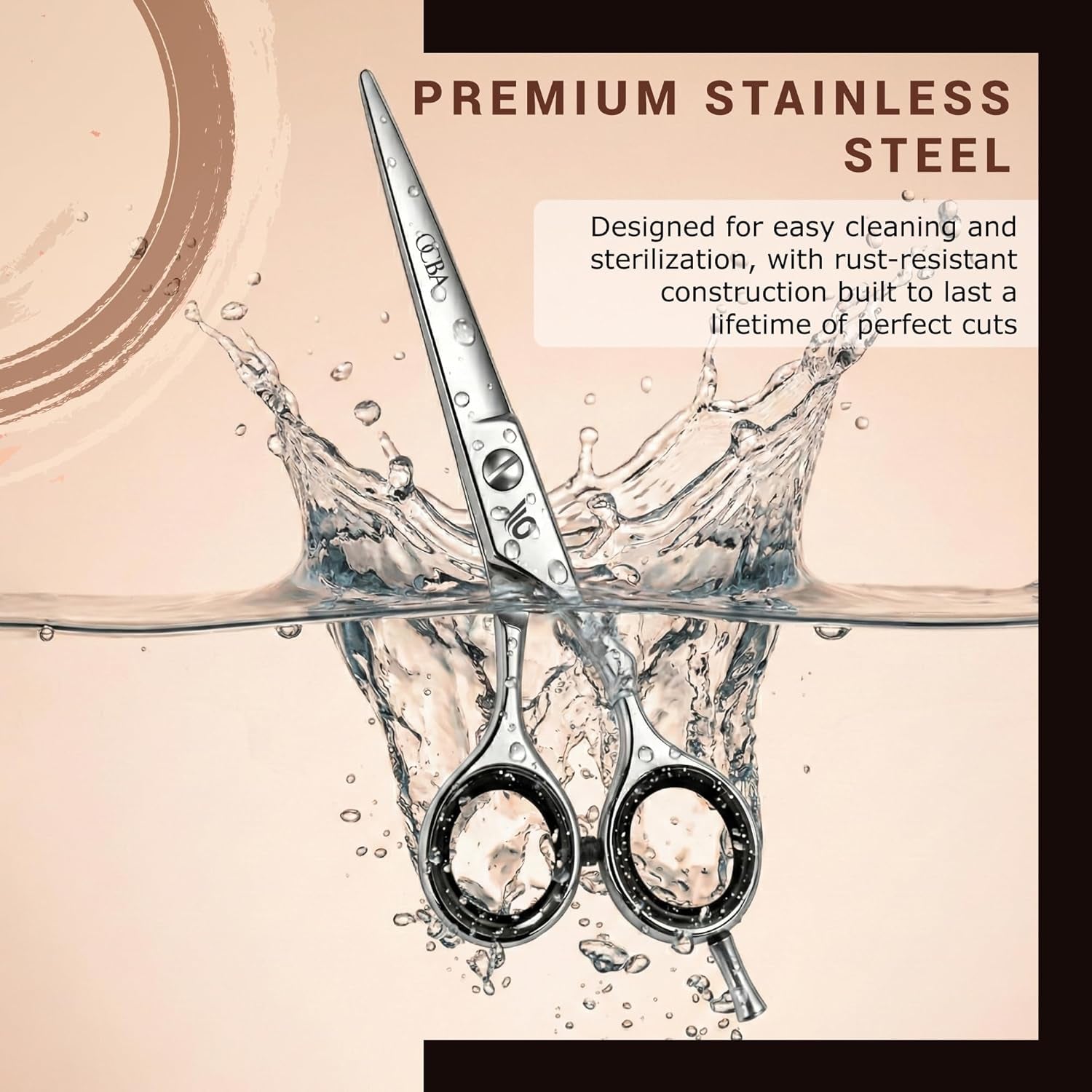 Friseurschere - OCBA Professionelles 6' Haarschneideschere & Haarschere - Haarschere Perfektes Design Für Friseure & Salons - Haarschneideschere Für Männer Und Frauen (6 Zoll Silver)