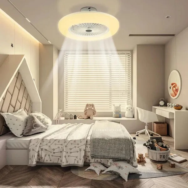 LED Deckenventilator mit Licht & Fernbedienung – 30W E27 Deckenlampe mit Ventilator