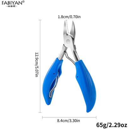 Stainless Steel Toenail Ingrown Nail Art Nipper Scissors Paronychia Dead Skin Remover Trimming Nail Clipper Pedicure Tool