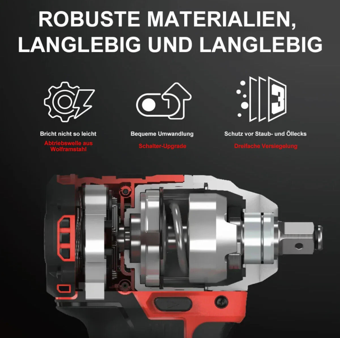 Extrem leistungsstarker Akku-Schlagschrauber – 1000 Nm Power