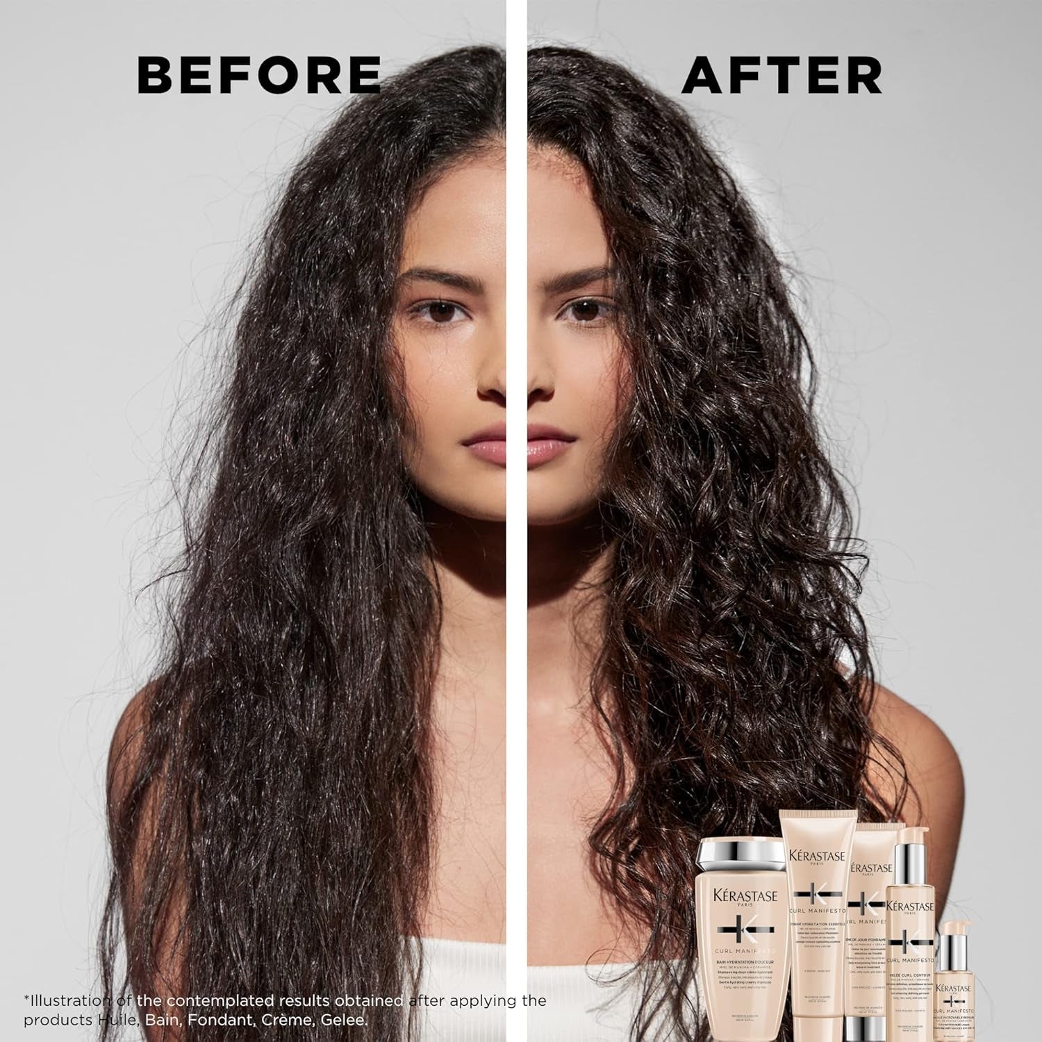Kérastase | Haarmaske Für Krauses Und Lockiges Haar, Gegen Haarbruch Und Frizz, Masque Beurre Haute Nutrition, Curl Manifesto, 200 Ml