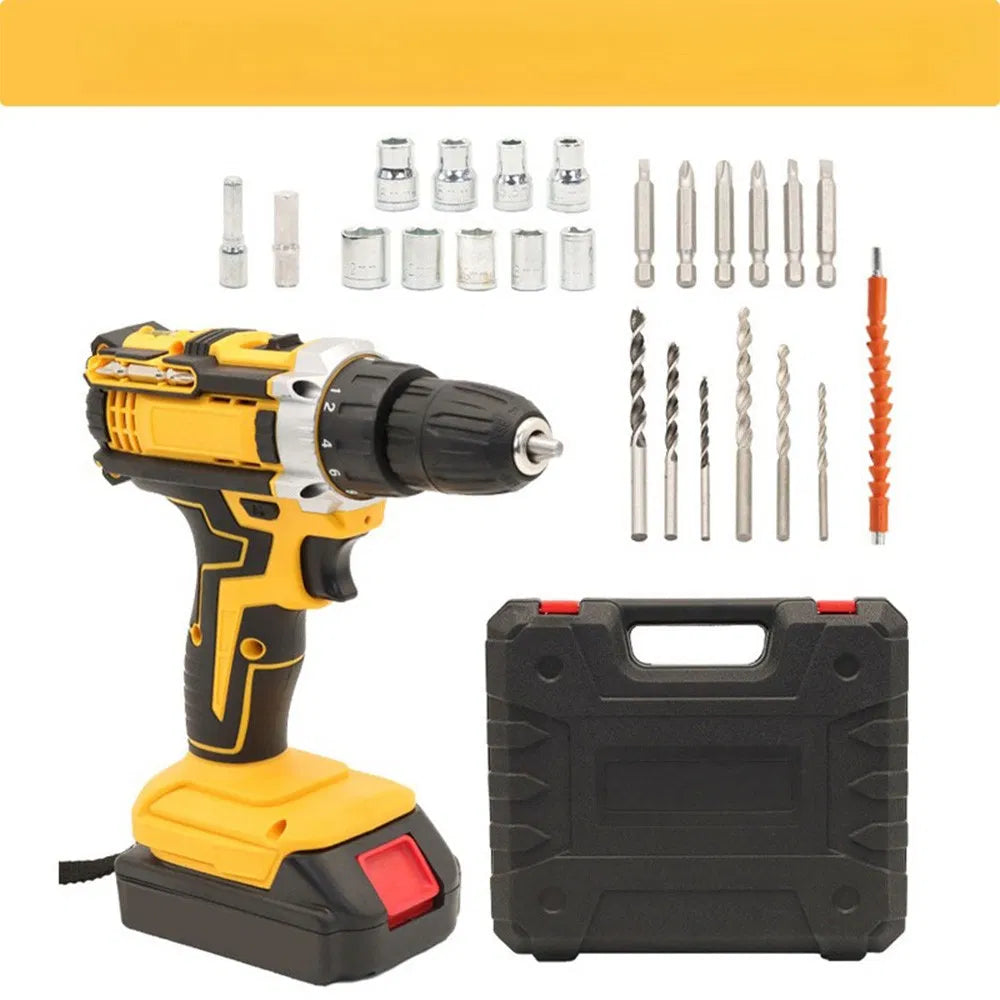21V Akku-Schlagbohrschrauber Set – 2 Akkus, 120 Nm, Bürstenloser Motor inkl. Zubehör