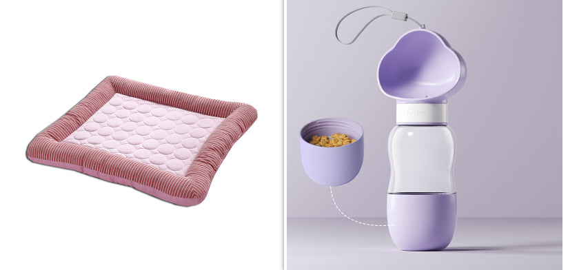 Kühlmatte für Hunde & Katzen – Sommer Kühlpad aus Ice Silk (atmungsaktiv & weich)