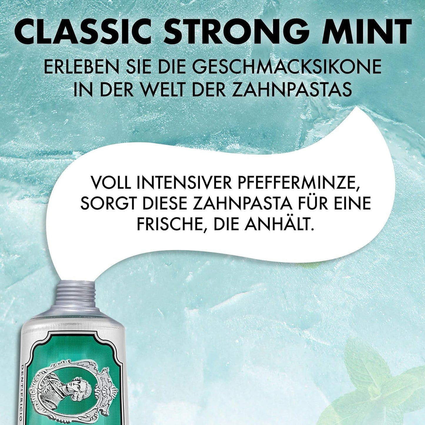 Marvis Classic Strong Mint Zahnpasta, 85 Ml, Zahnpasta Mit Geschmacks-Erlebnis-Garantie Für Belebende Und Langanhaltende Frische