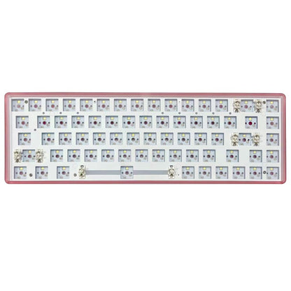 68-Key Hot Swappable Wireless+USB Wired+Bluetooth-compatible Mechanical Keyboard Kit