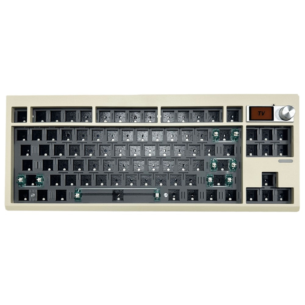 GMK87 RGB Hot Swap Wireless+USB Wired+Bluetooth-compatible Mechanical Keyboard Kit with Volume Knob