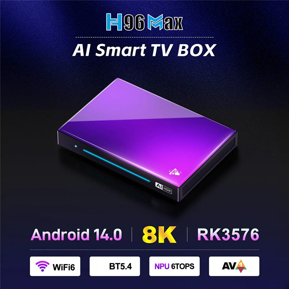 H96 Max M9 Set Top Box Android 14.0 4GB RAM 32GB ROM WiFi6 1000M LAN BT5.4 TV Box