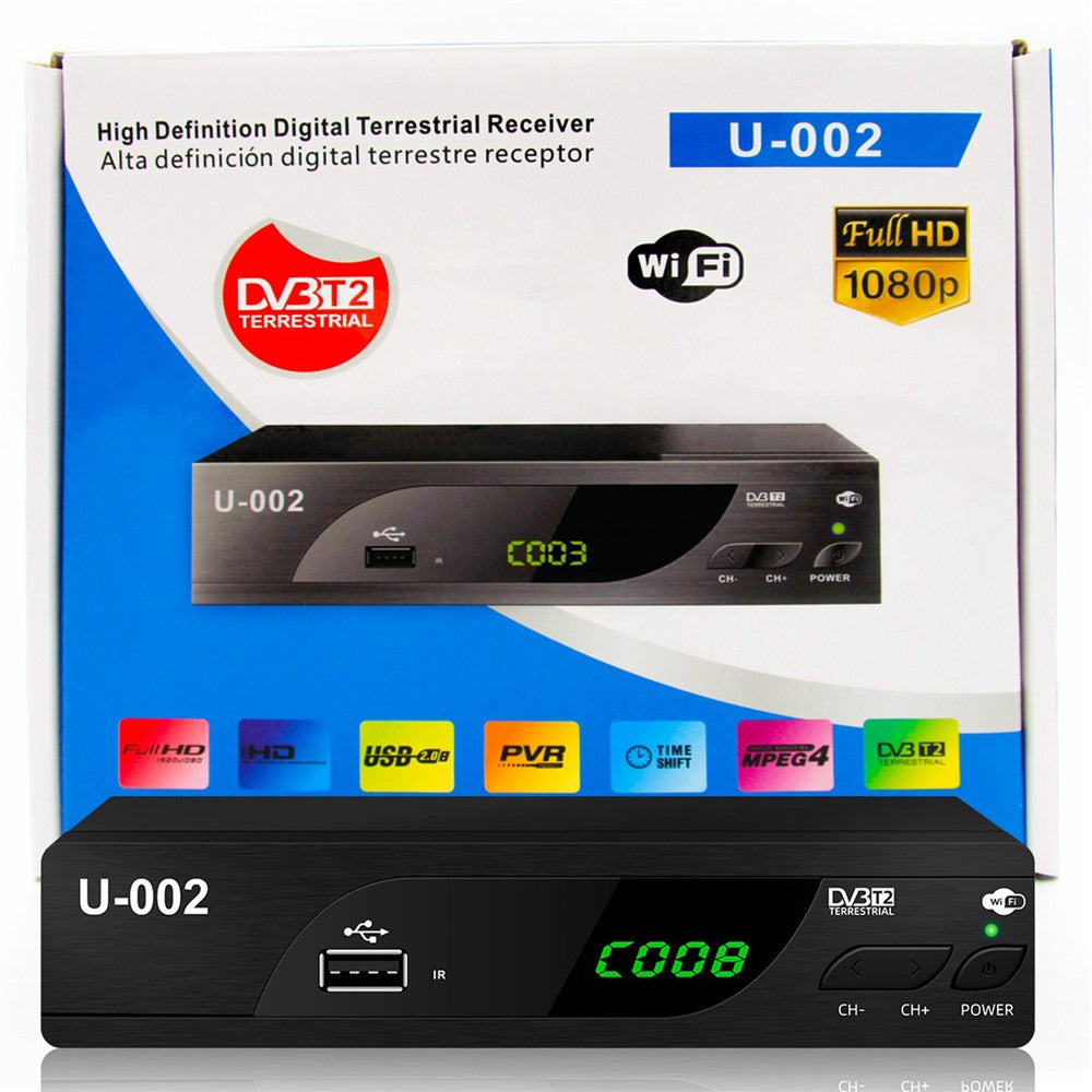H.264 DVB-T2 U-002 WiFi TV Box Smart 1080P TV Box