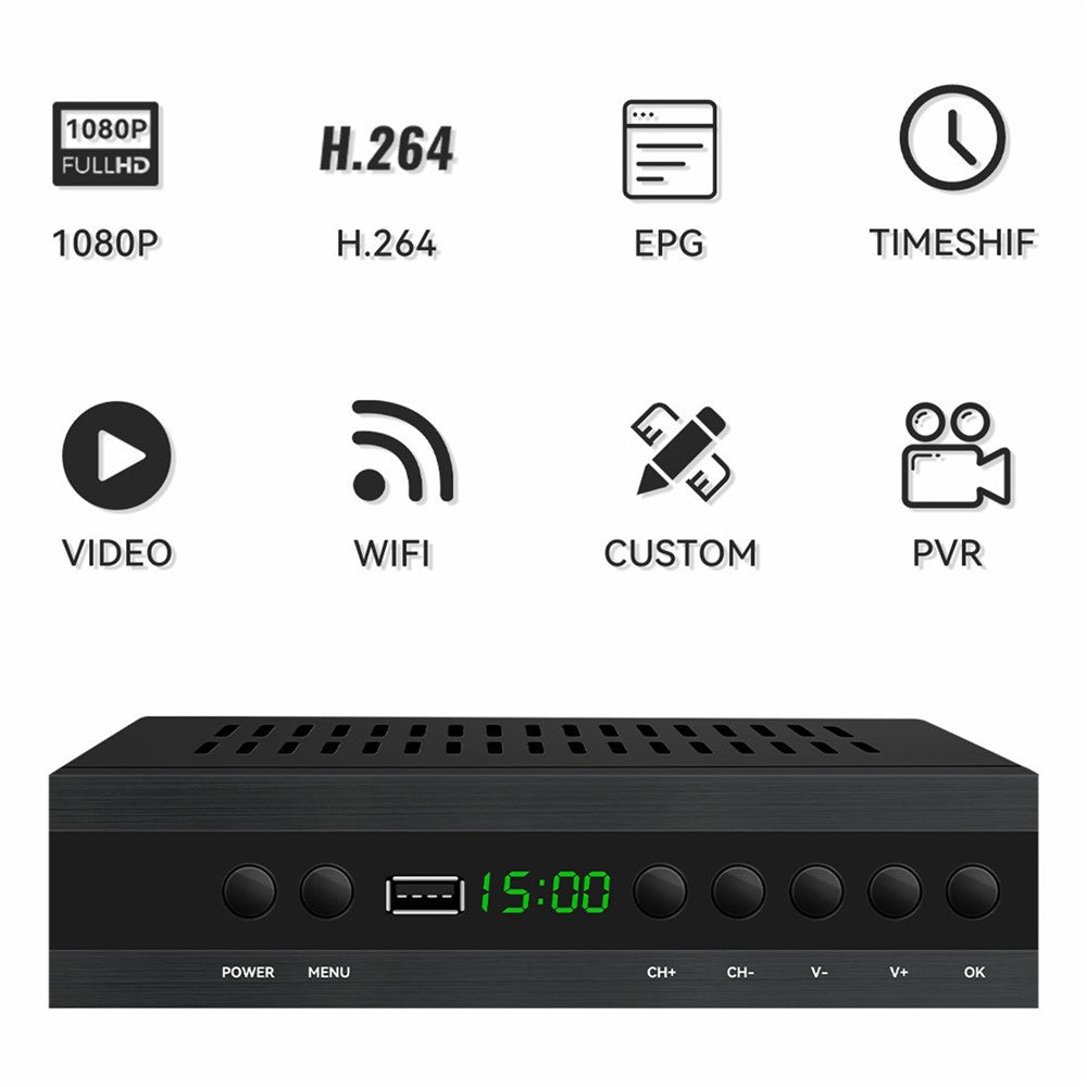 JN-821T2 512MB 10Bit TV Set-Top Box 1080P HD WiFi Media Player
