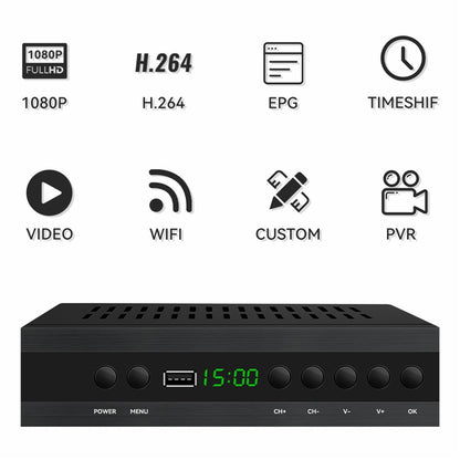 JN-821T2 512MB 10Bit TV Set-Top Box 1080P HD WiFi Media Player