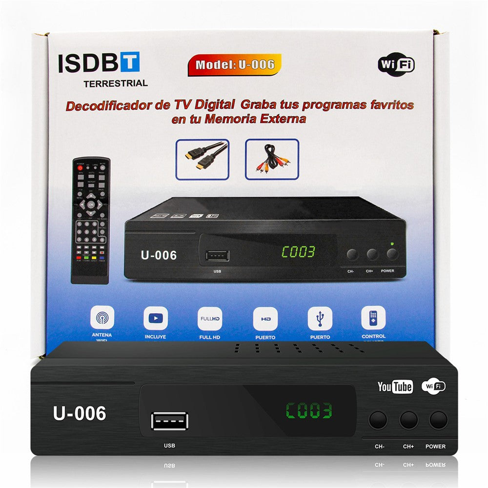 ISDB-T STB U-006 Home Smart TV Box Sunplus 1508C 1080P WiFi Set Top Box Media Player