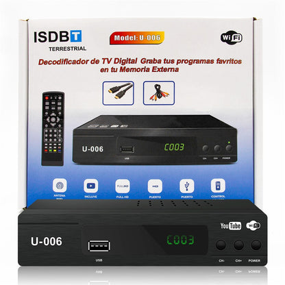 ISDB-T STB U-006 Home Smart TV Box Sunplus 1508C 1080P WiFi Set Top Box Media Player