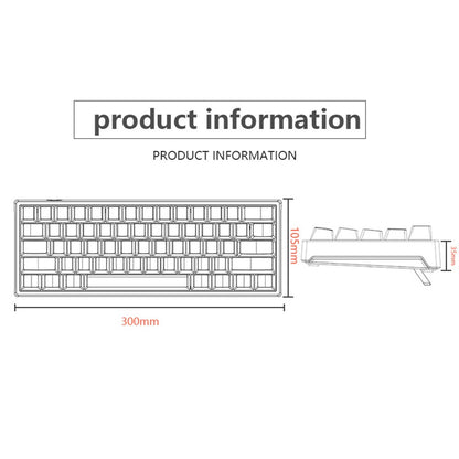 Y-FRUITFUL K33 61 Keys Type C Hot Swappable Mechanical Gaming Keyboard with RGB Light