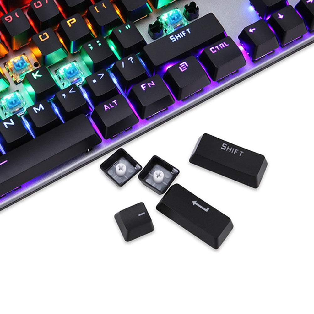 Y-FRUITFUL K137 Wired Mechanical Keyboard 104 Keys RGB Backlit Blue  /  Red Switch Gaming Keyboard