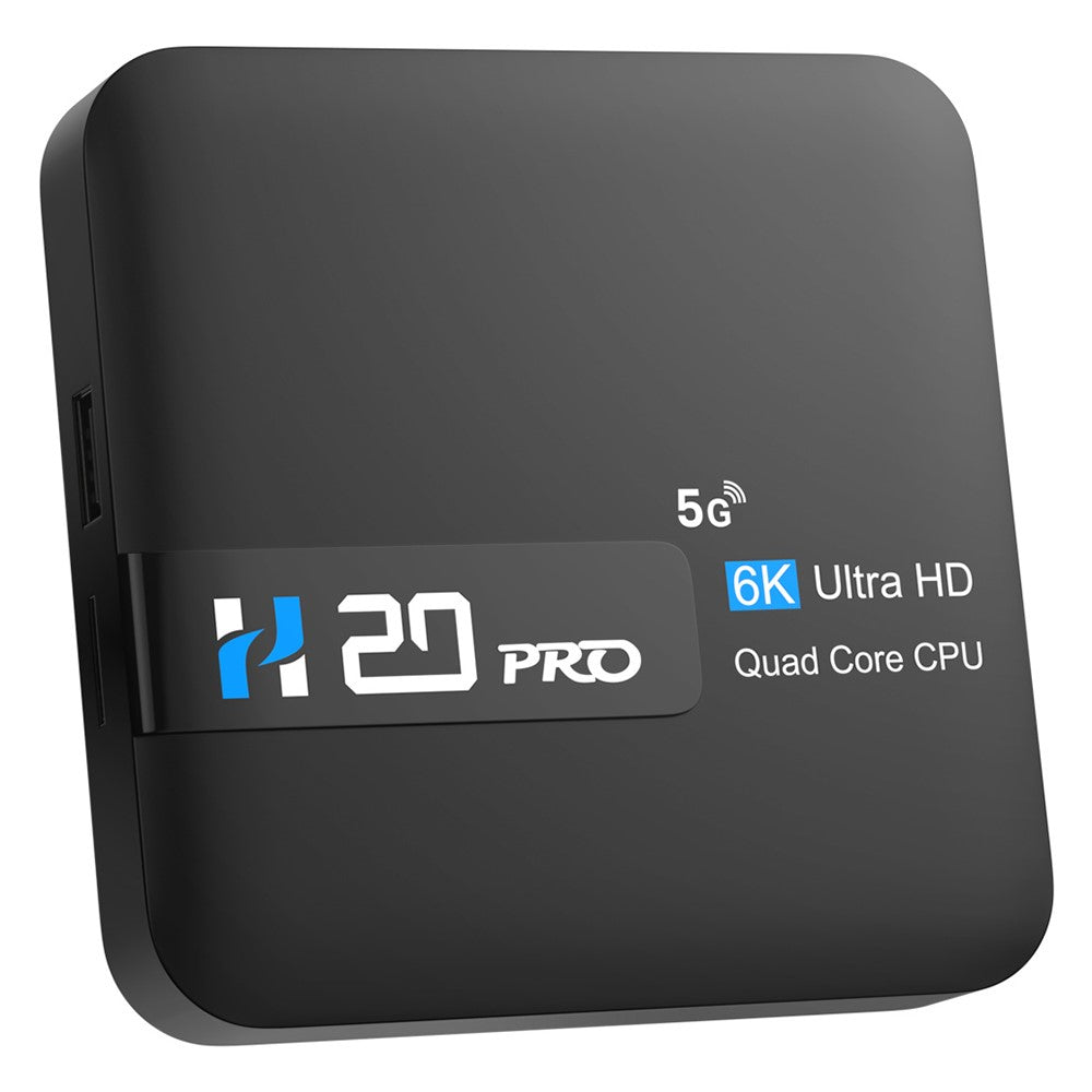 H20 Pro Smart TV Box Android 10.0 6K Ultra HD Media Player with Remote Control