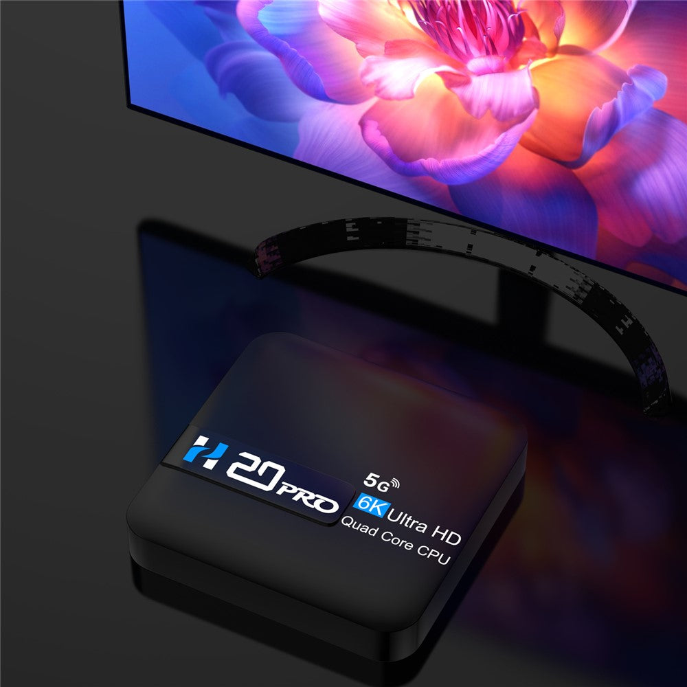 H20 Pro Smart TV Box Android 10.0 6K Ultra HD Media Player with Remote Control