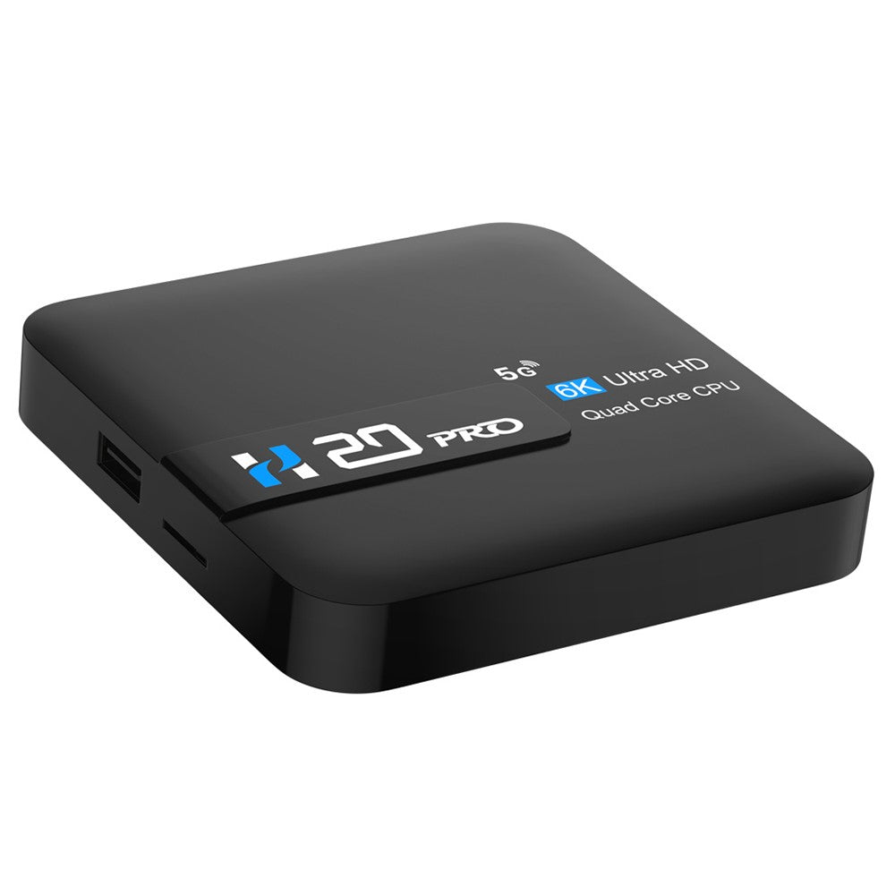 H20 Pro Smart TV Box Android 10.0 6K Ultra HD Media Player with Remote Control