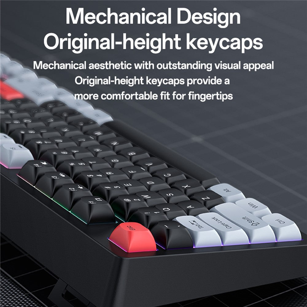 YESIDO KB44 104 Keys Wired Keyboard with RGB Backlight Low Noise Mechanical Keyboard, English Version
