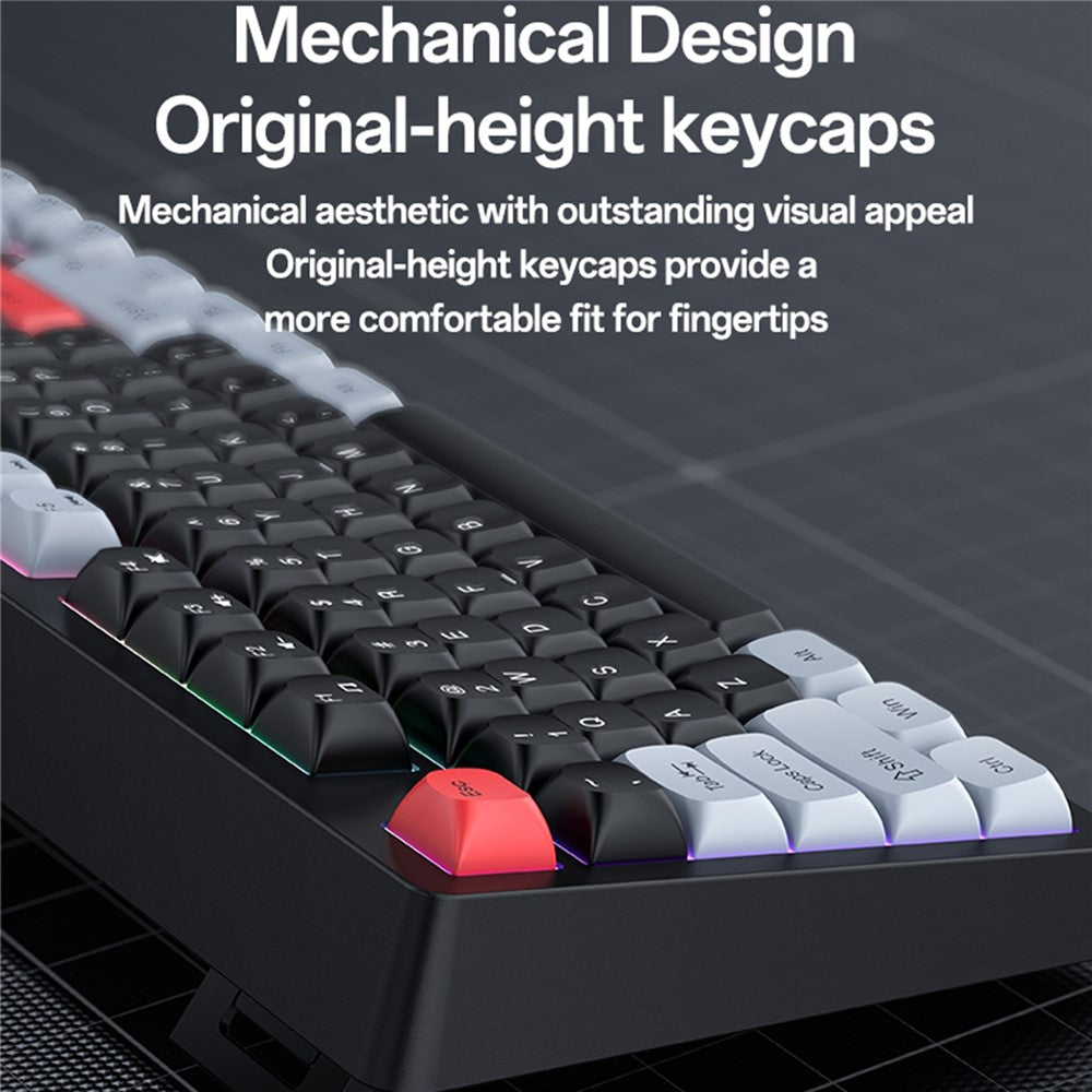 YESIDO KB44 104 Keys Wired Keyboard with RGB Backlight Low Noise Mechanical Keyboard, English + Arabic Version