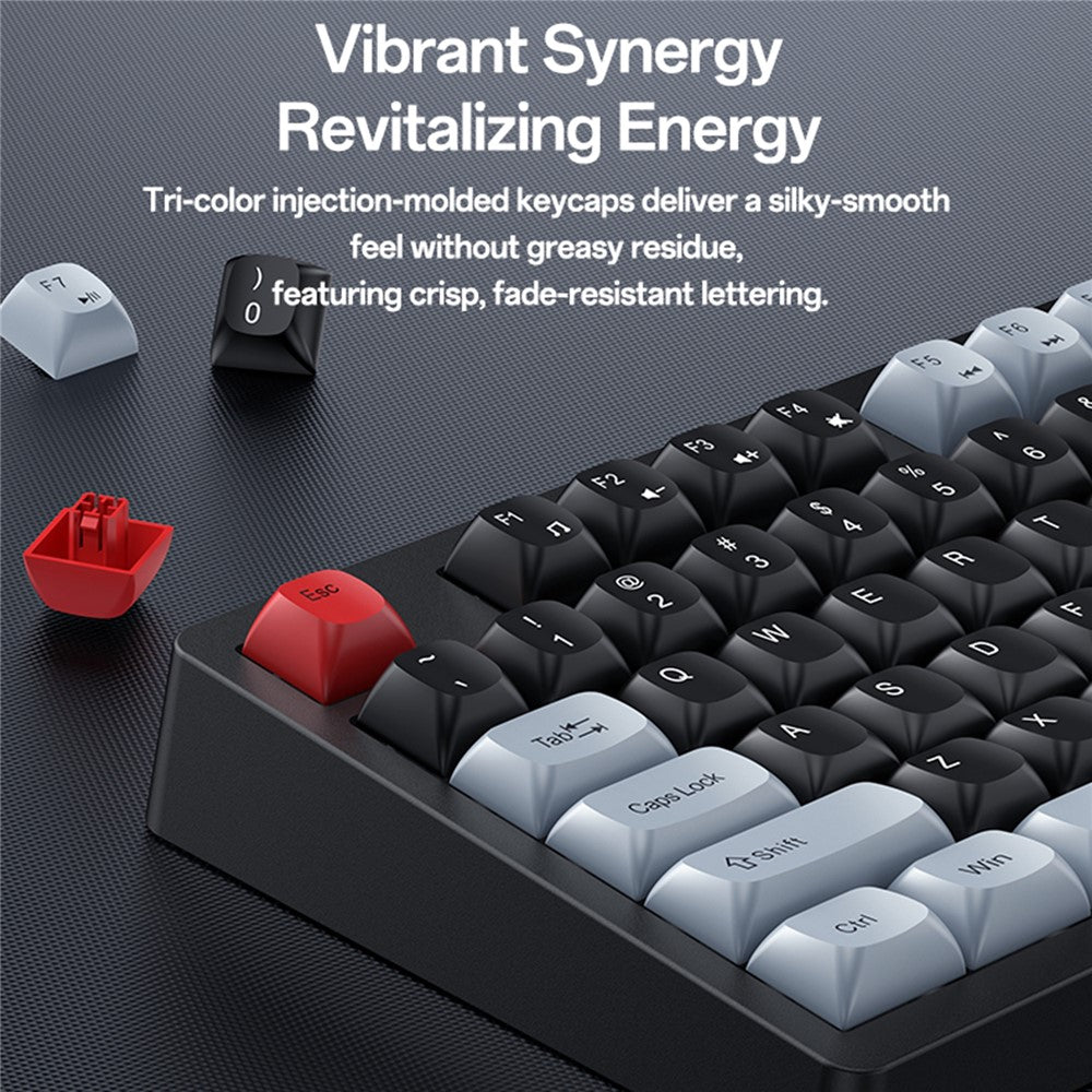 YESIDO KB44 104 Keys Wired Keyboard with RGB Backlight Low Noise Mechanical Keyboard, English + Arabic Version