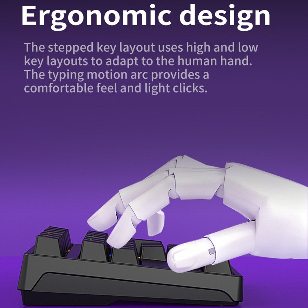 A36 RGB Backlit Mini Mechanical Keyboard with Numpad 34 Keys Type-C Wired Keyboard